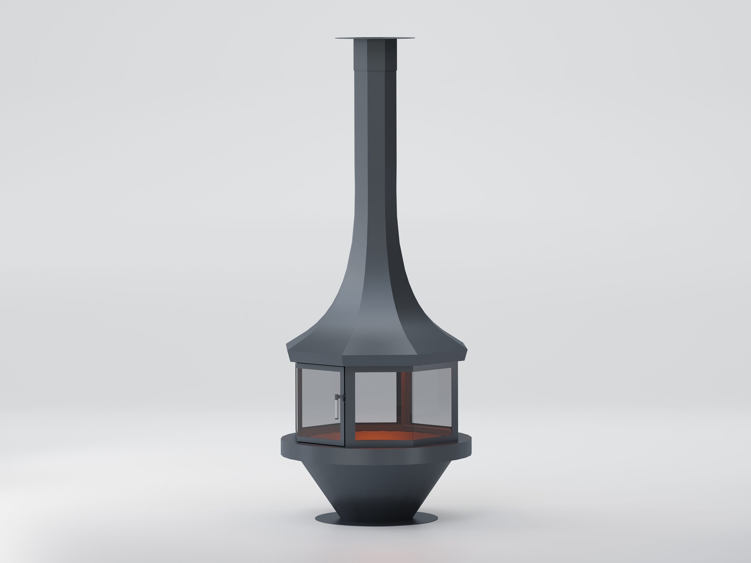 Sekizgen Model Orta Şömine 100X100