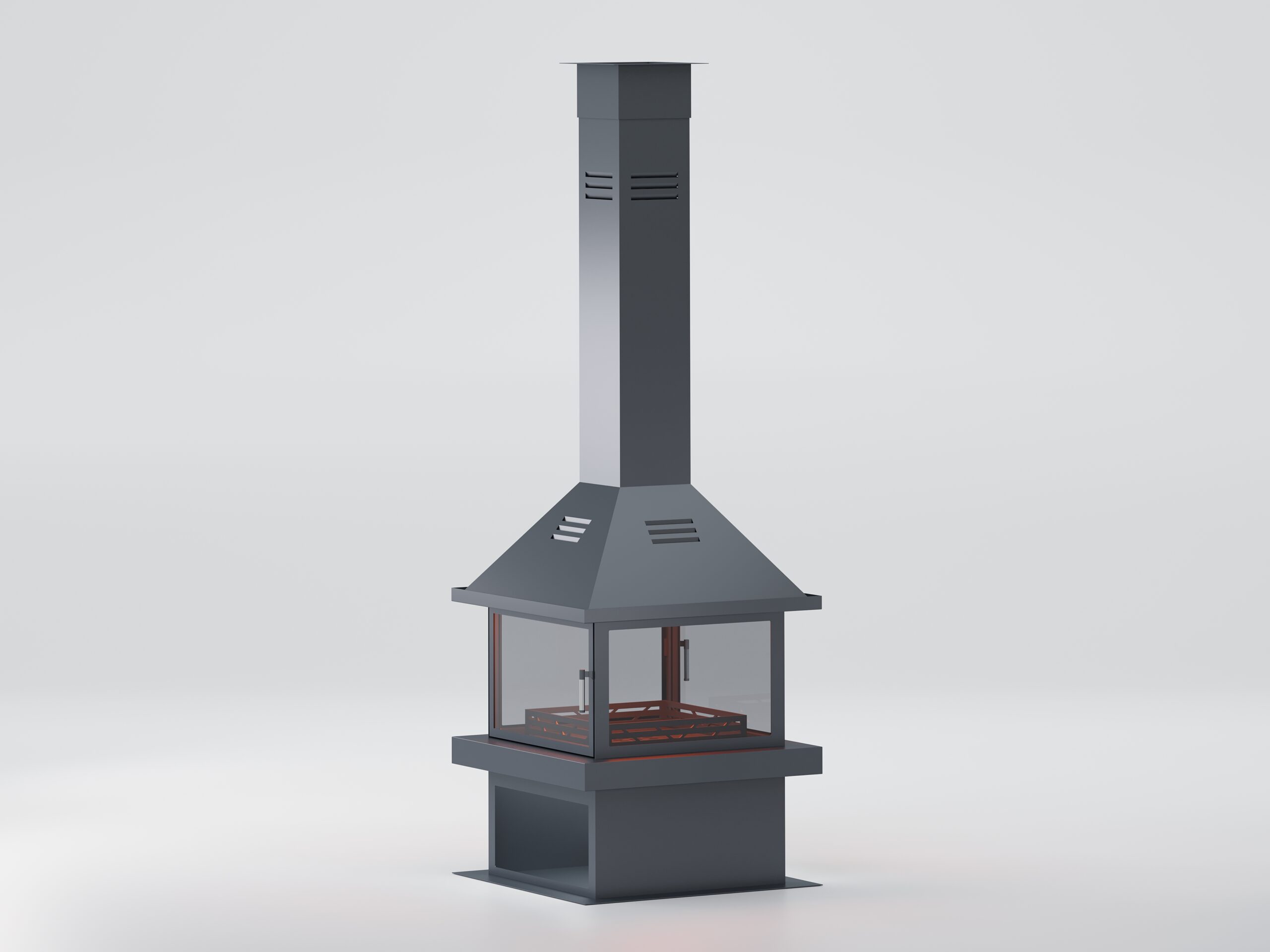 Kare Model Orta Şömine 80X80