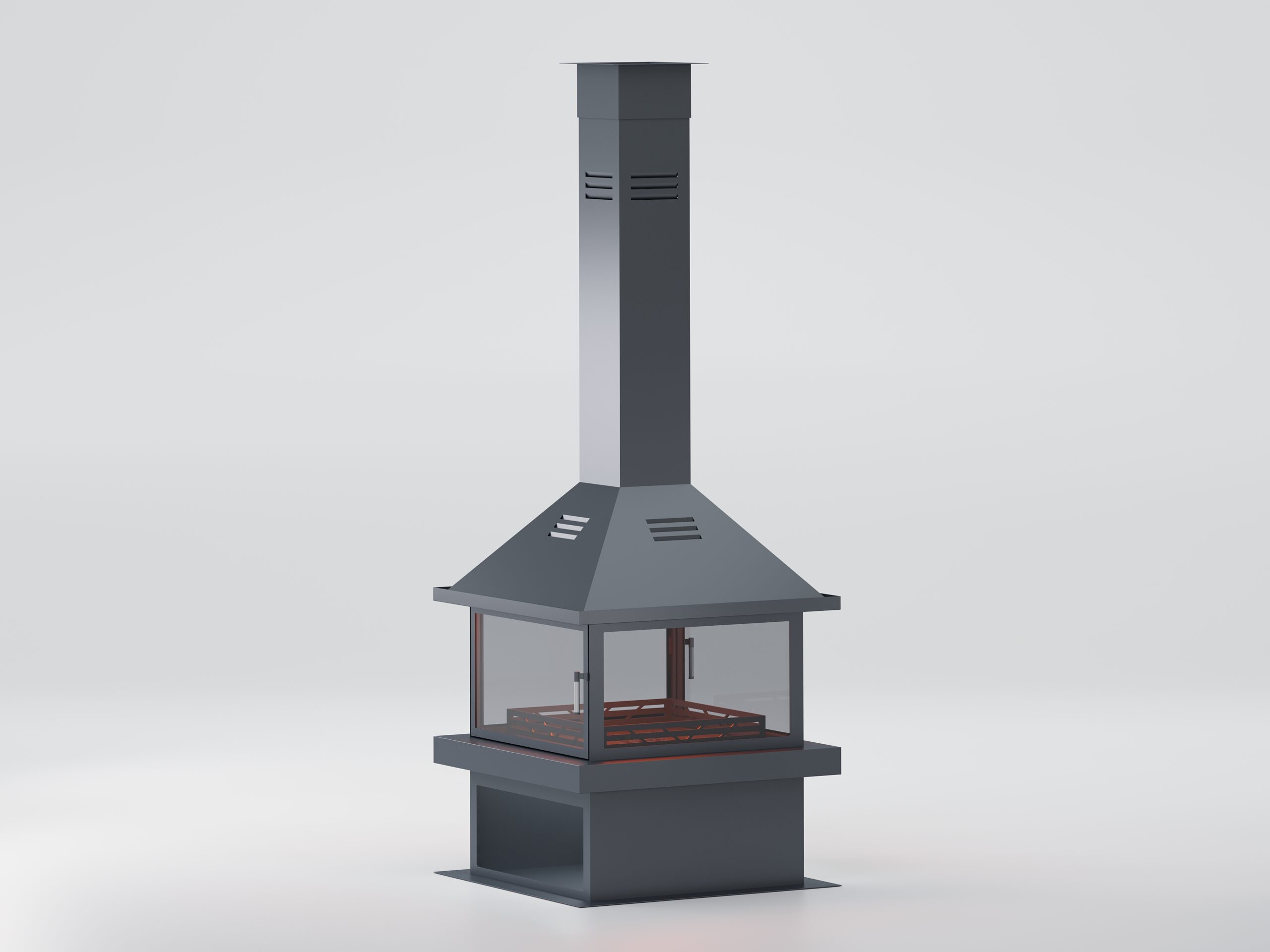 Kare Model Orta Şömine 90X90